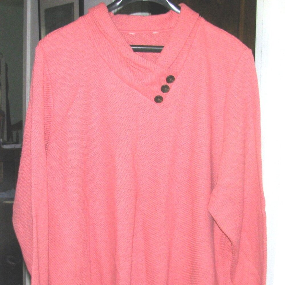 Dark Peach Cotton Poly SWEATER Size 3X